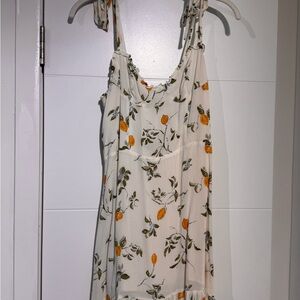 Reformation Christine Dress in lemon print- size 12